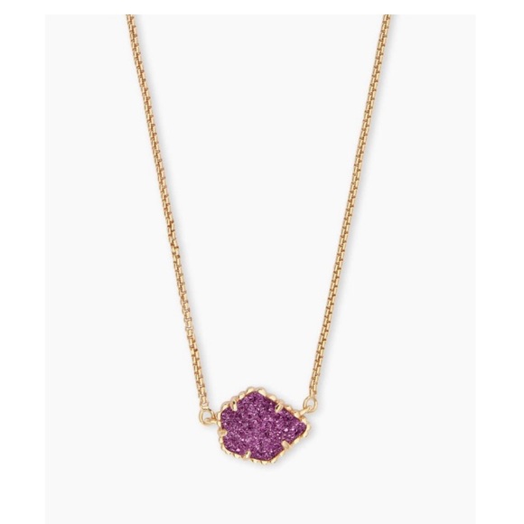 Kendra Scott Jewelry - 🌟Tess Gold Pendant Necklace In Amethyst Drusy